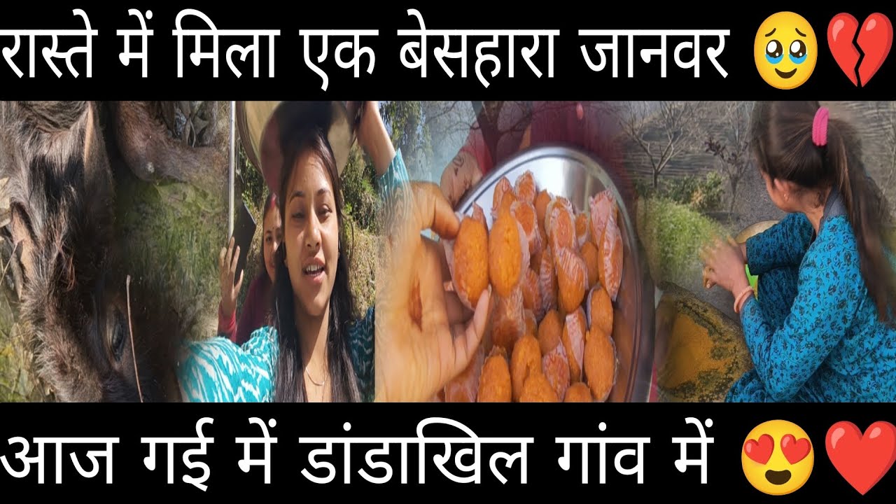 आज गांव में बाटी हमने सगाई की मिठाई🌄❤️🤗क्यों लोग जानवरों को ऐसे छोड़ देते है💔🥹