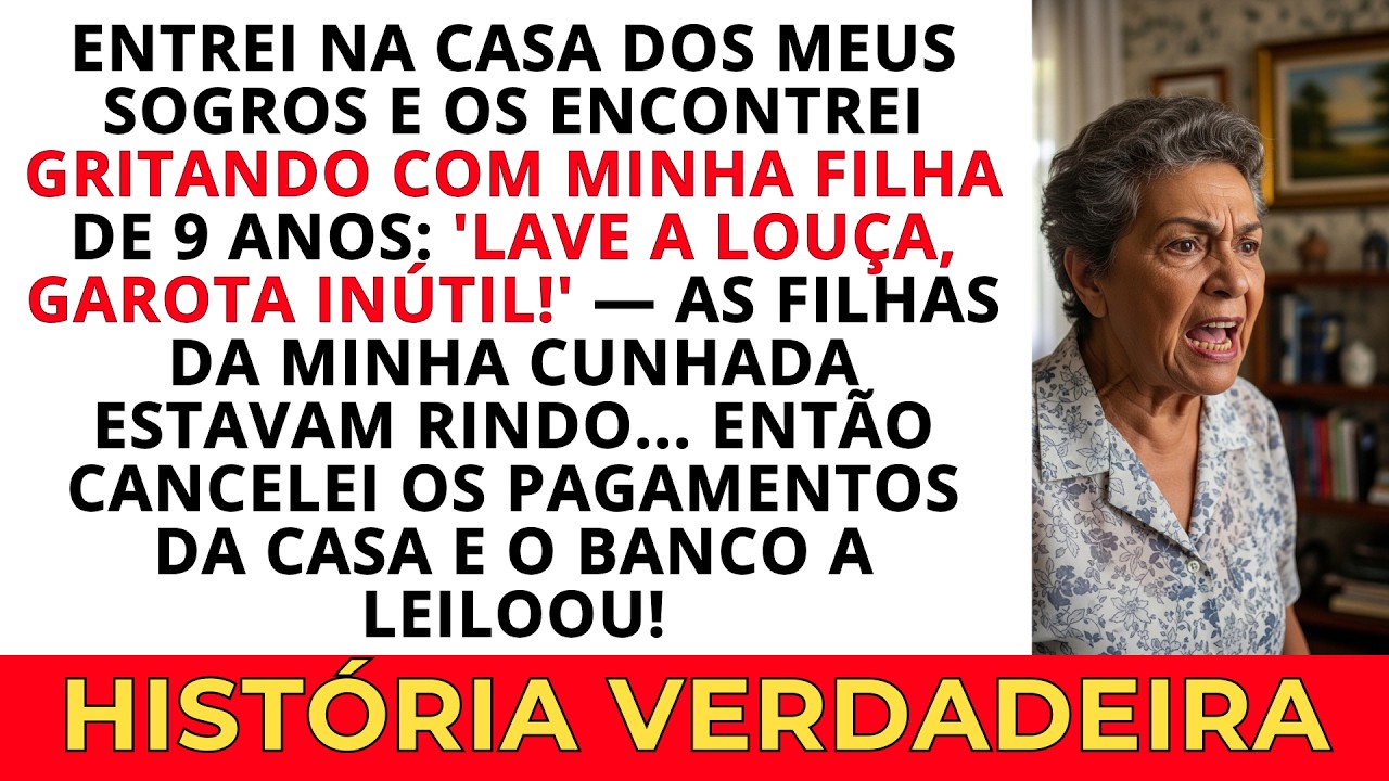 Entrei na casa dos meus sogros e os encontrei gritando com minha filha de 9 anos...