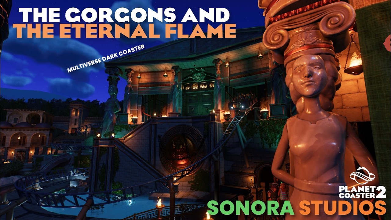 The Gorgons and The Eternal Flame | Planet Coaster 2 Multiverse Dark Ride