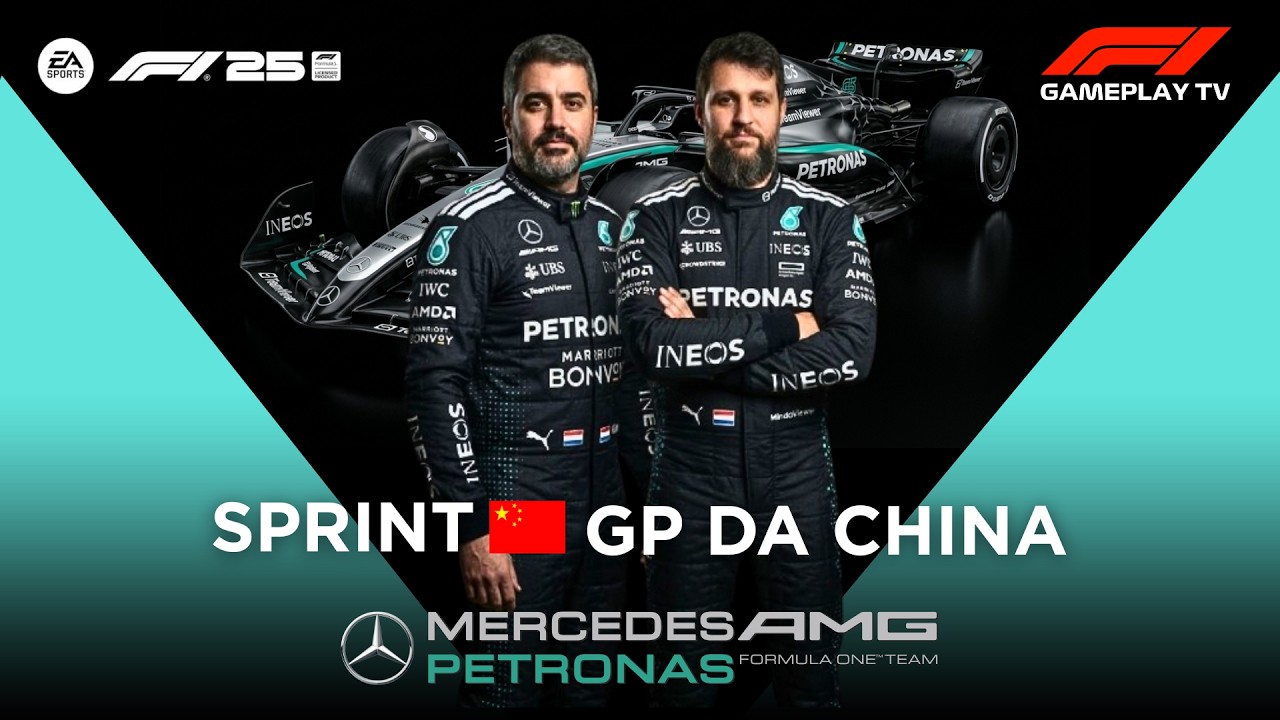 F1 25: SPRINT RACE GP DA CHINA! Pé embaixo em Xangai! Modo Carreira em Dupla