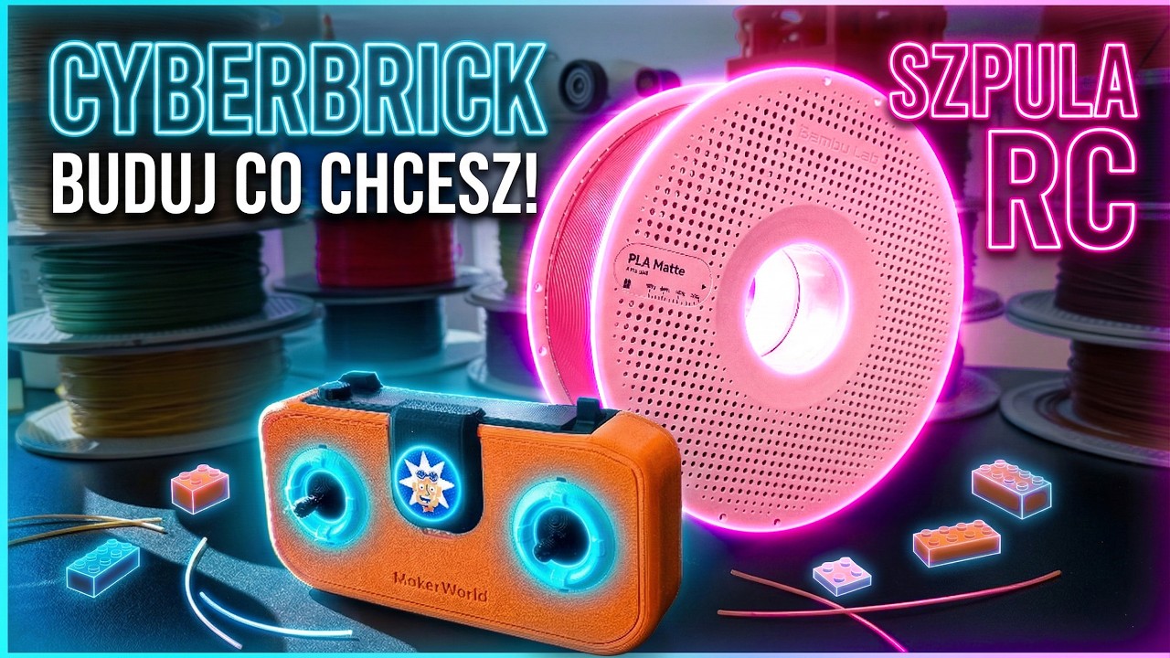 Zbudowałem auto RC z... PUSTEJ SZPULI?! (System CyberBrick) #druk3d #cyberbrick