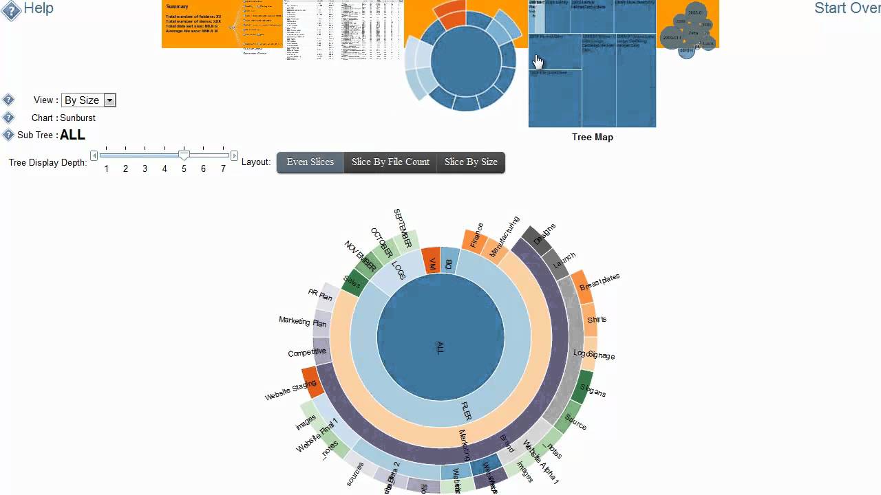Demo of the HTML5 File System Visualizer
