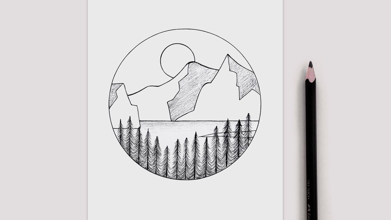⭐️ COMO DIBUJAR UN PAISAJE | PASO A PASO