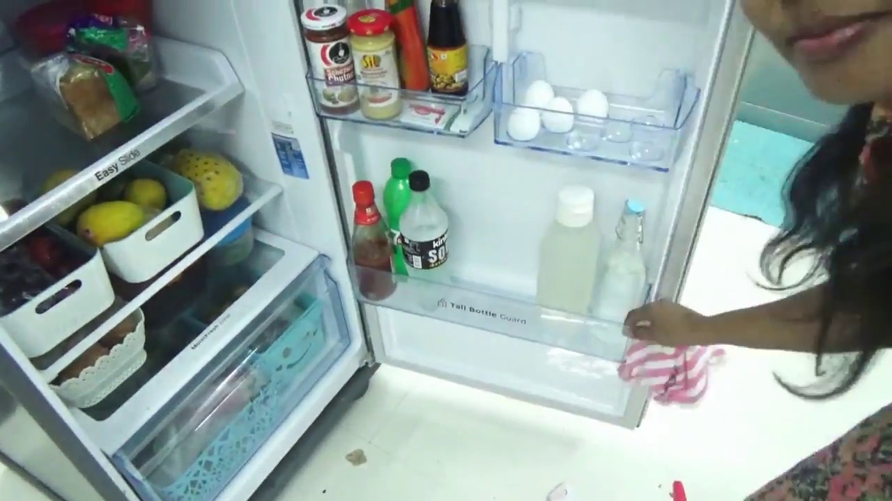 My fridge cleaning routine [IN TAMIL ] | cleaning &organizing fridge Deepstmailkitchen