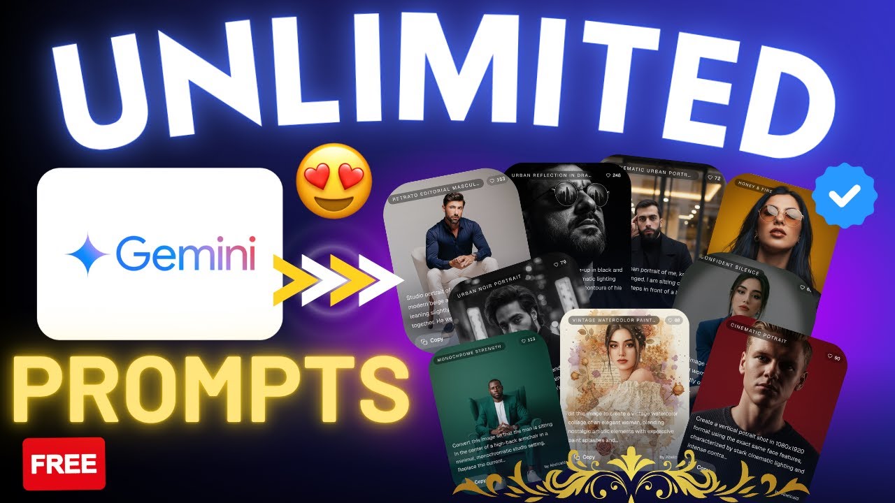 Unlimited Google Gemini Photo Editing Prompts 🔥 | Secret Website 2025 🤫