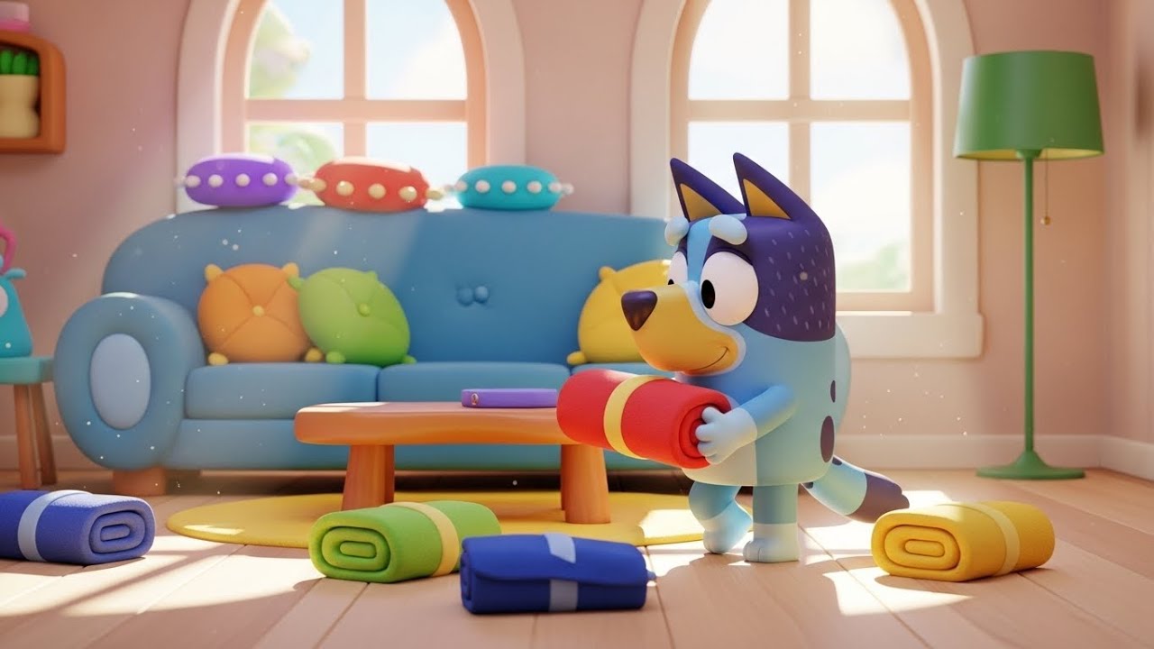 Bluey Built a Blanket Castle 🐶🏰 | Kids Songs & Nursery Rhymes