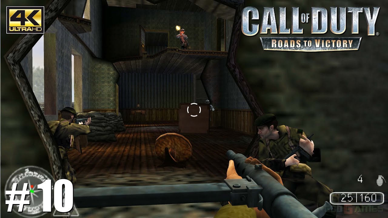 Call of Duty: Roads to Victory - PSP Playthrough 4k 2160p / Mouse & Keyboard / GlovePIE PART 10