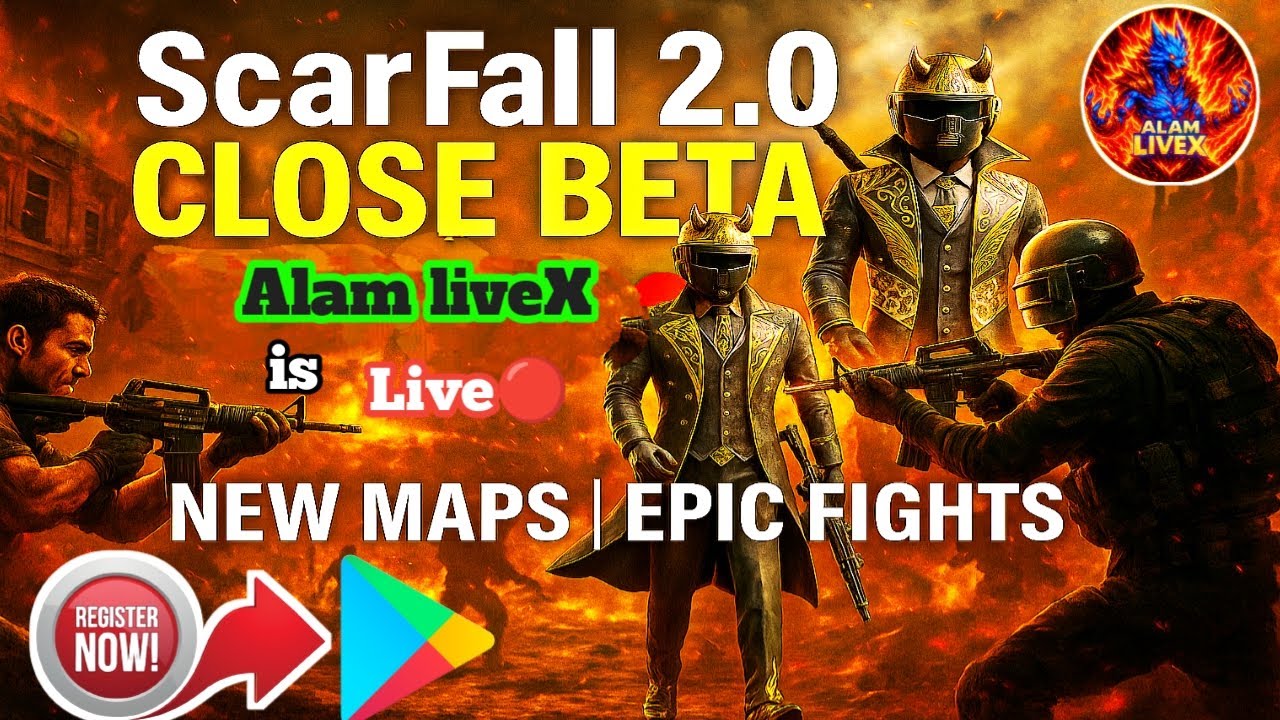 🎮 ScarFall 2.0 Close Beta Gameplay | सबसे पहले देखो नया वर्ज़न! [Live Stream]