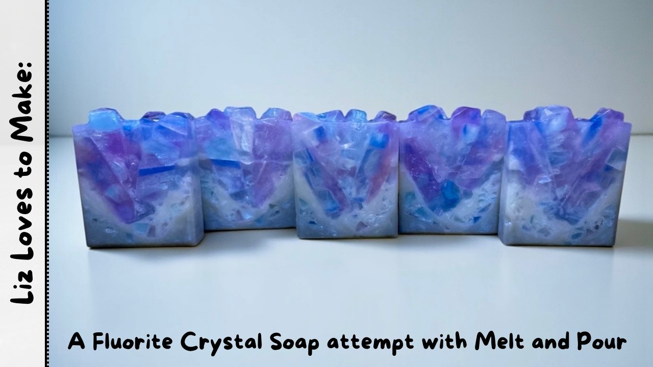 Fluorite Crystal Soap (sort of) ...using Melt and Pour!
