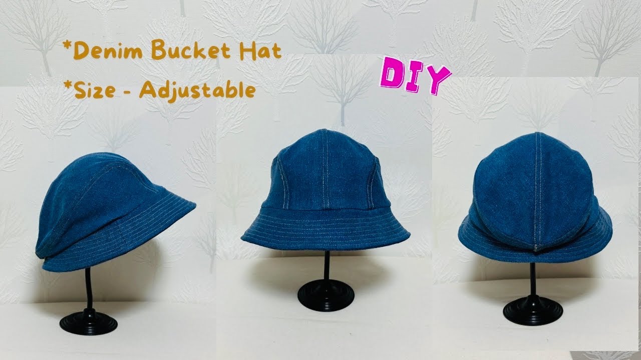 Upcycled Jeans into Resizable Bucket Hat |サイズ変更可能なバケットハット| デニムリメイク