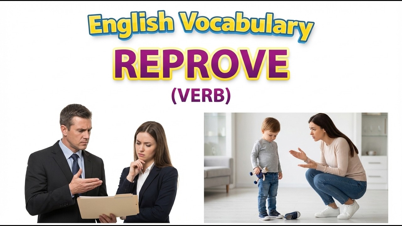 2288) Reprove –  Word Meaning, word use,  Synonyms & Antonyms  |  English vocab builder