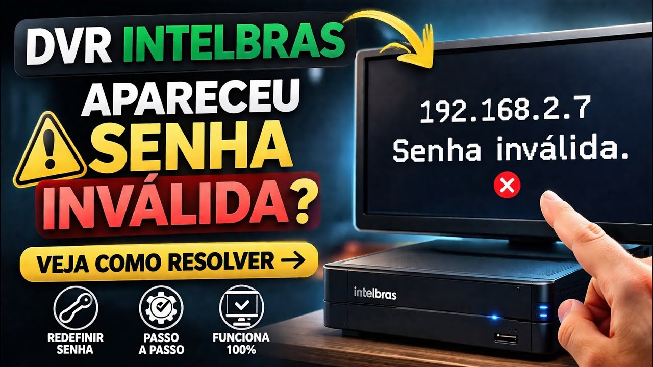 DVR Intelbras est&aacute; aparecendo senha inv&aacute;lida veja como resolver