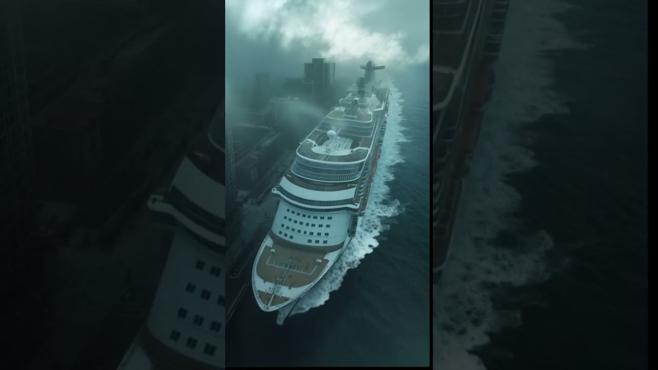 Aerial Views of MSC Seaview Docking in Santos Brazil #ships #cruise #cruiseship #shortsvideo #shorts