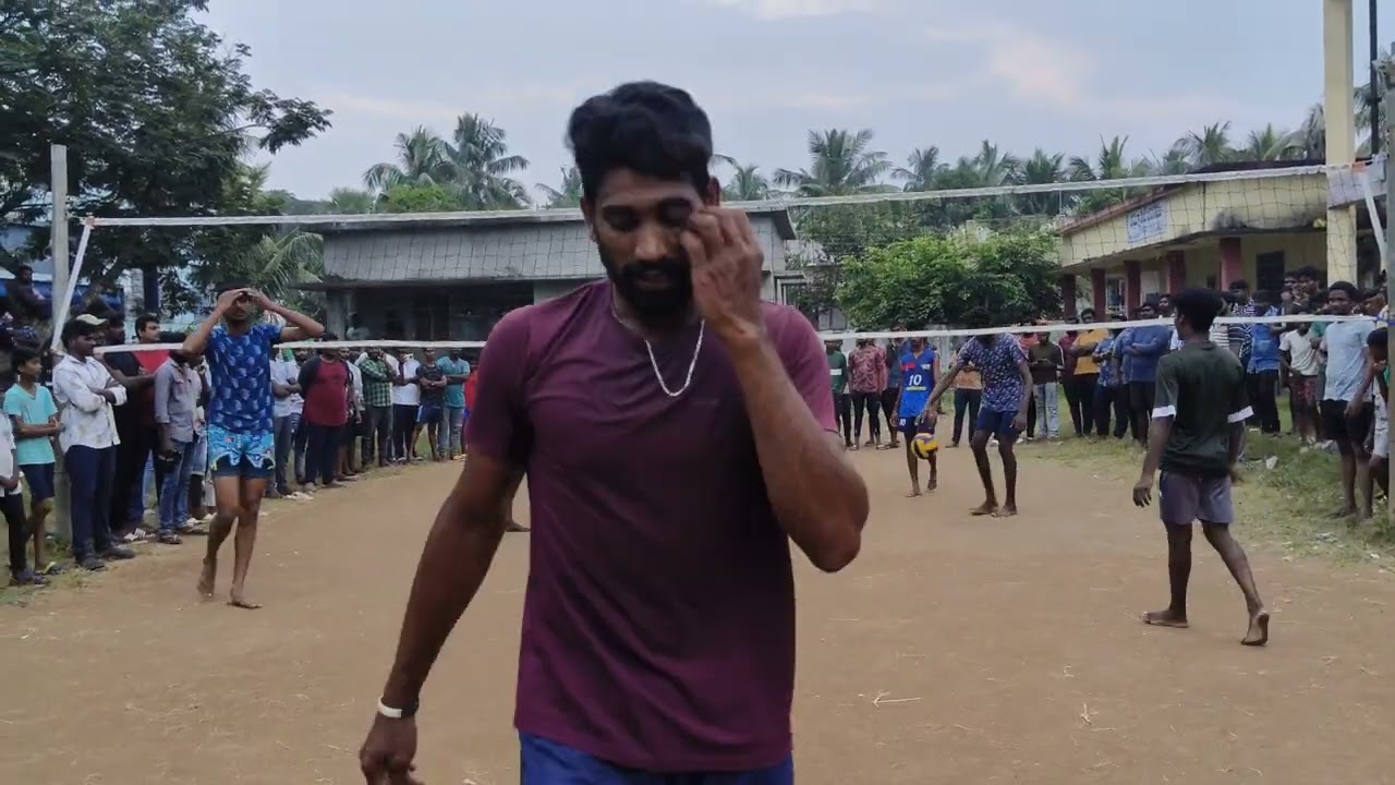 Karavaka Raju Vs Macha , Prem yendagandhi  4:6 Volleyball match intence gameplay