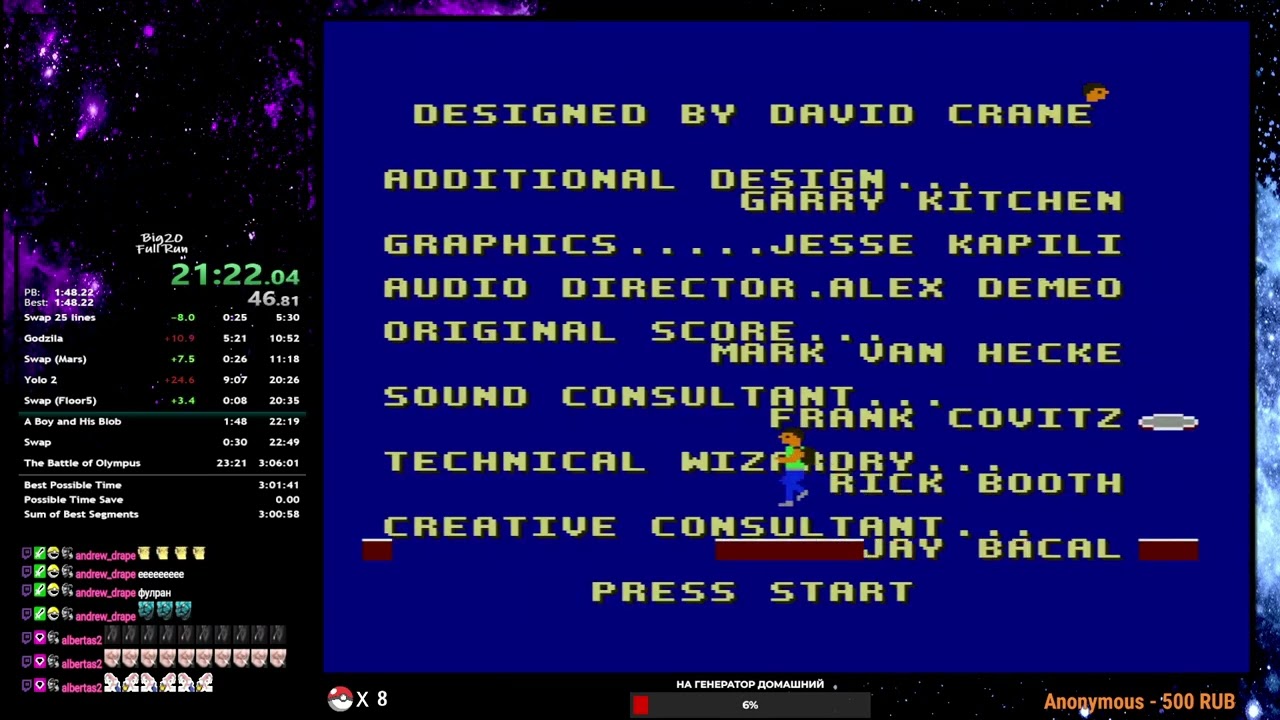 David Crane's A Boy and His Blob: Trouble on Blobolonia 1:44.899