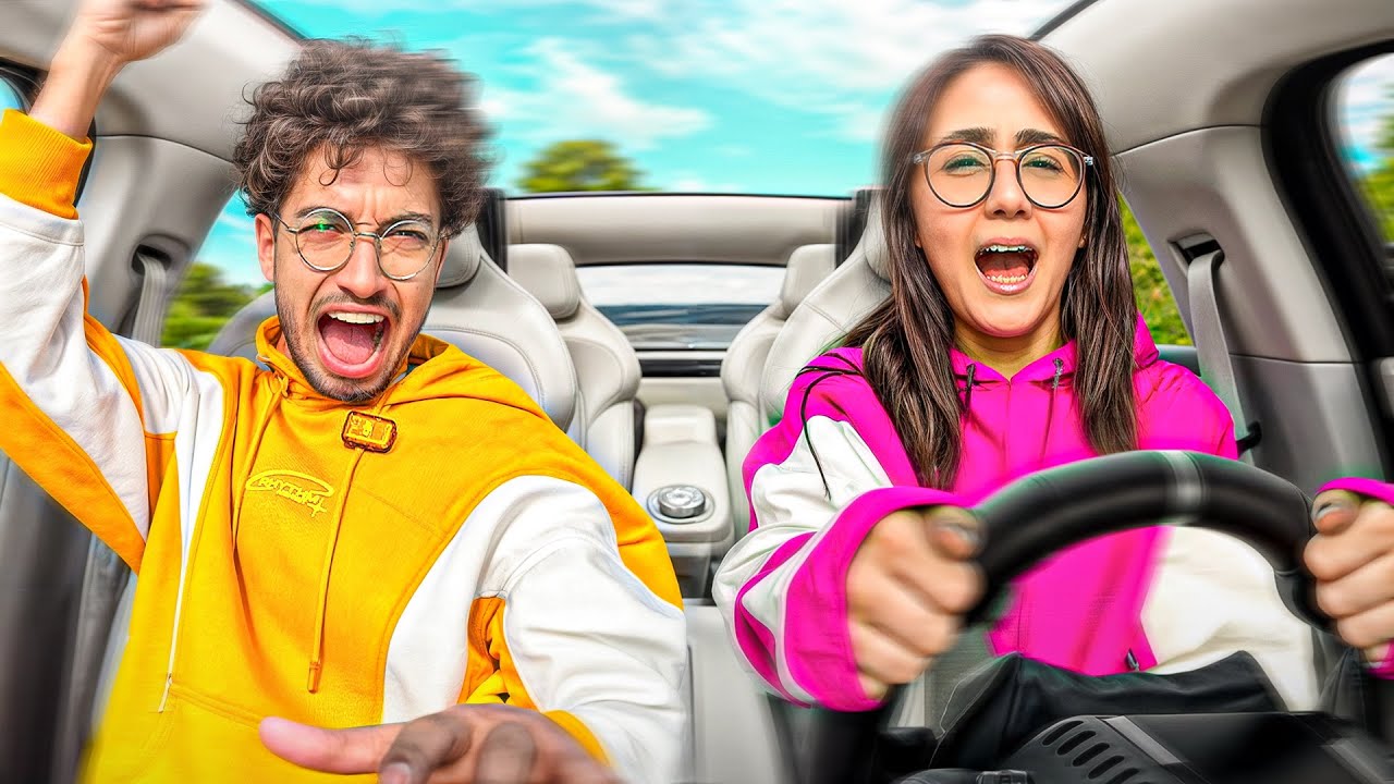 به یکتا رانندگی یاد دادم(نه یه راننگی معمولی)😂🚗