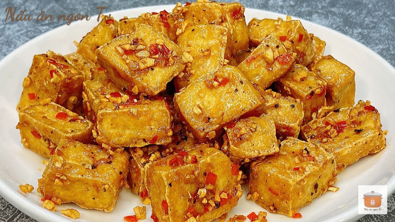 ĐẬU HŨ ngon nhất tôi từng ăn! ĐẬU HŨ RANG TỎI ỚT nhanh đơn giản mà ngon cực