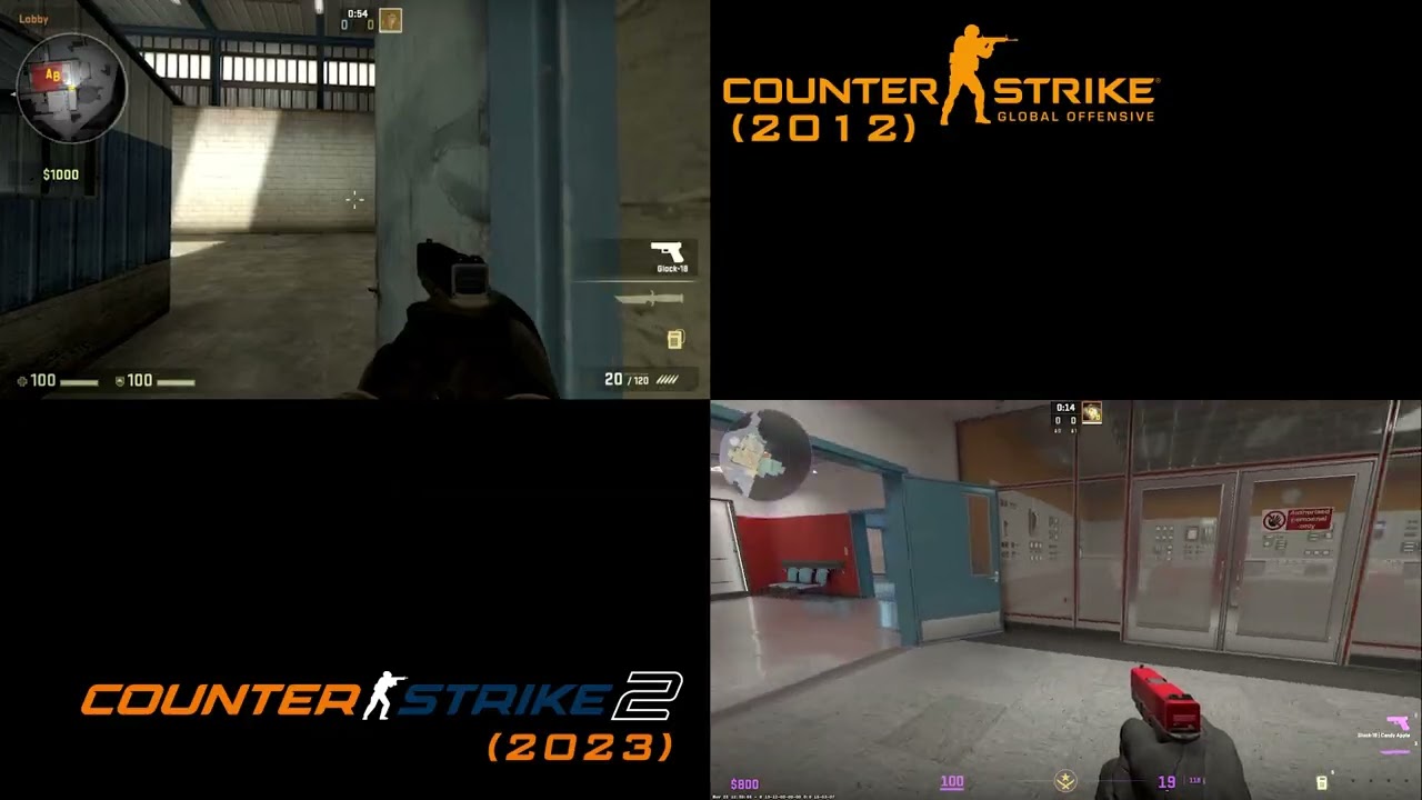 Nuke - CS:GO (2012) vs. CS2 (2023)