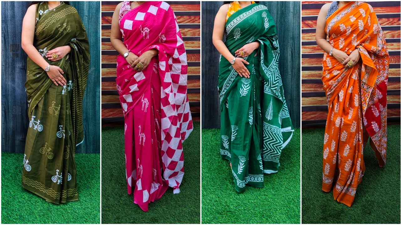 Beautiful Mulmul Cotton Saree Collection | Plain Mulmul Cotton Saree | New Saree Collection 