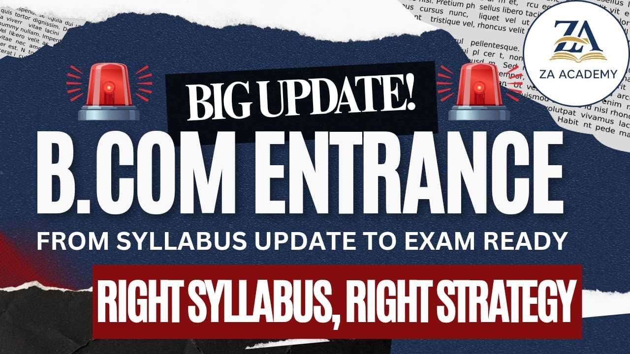 📢 B.Com Entrance | 2026–27 | BIG UPDATE | AMU Changes Syllabus