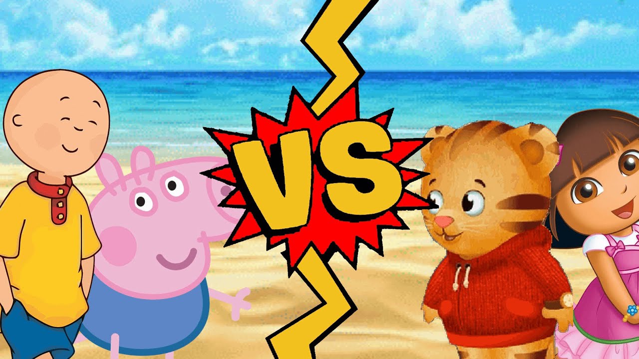 M.U.G.E.N. Battles | Caillou/George Pig vs Daniel Tiger/Dora the Explorer