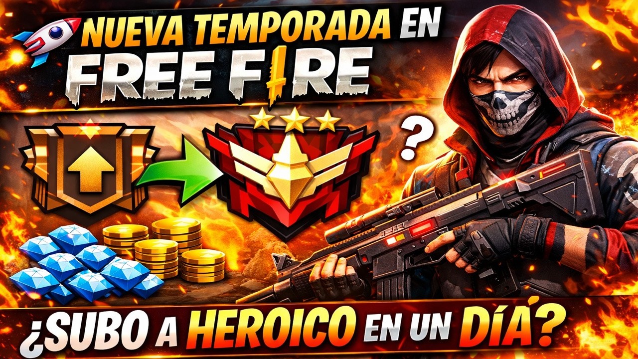 SUBIENDO DE RANGO EN FREE FIRE 🔥 ¿SUBO A HEROICO EN UN DÍA?
