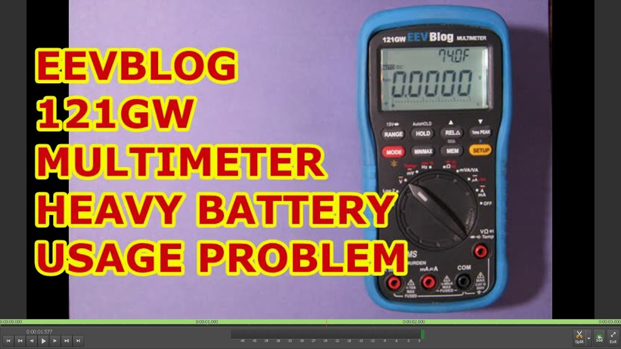 EEVblog 121GW multimeter drains batteries too fast