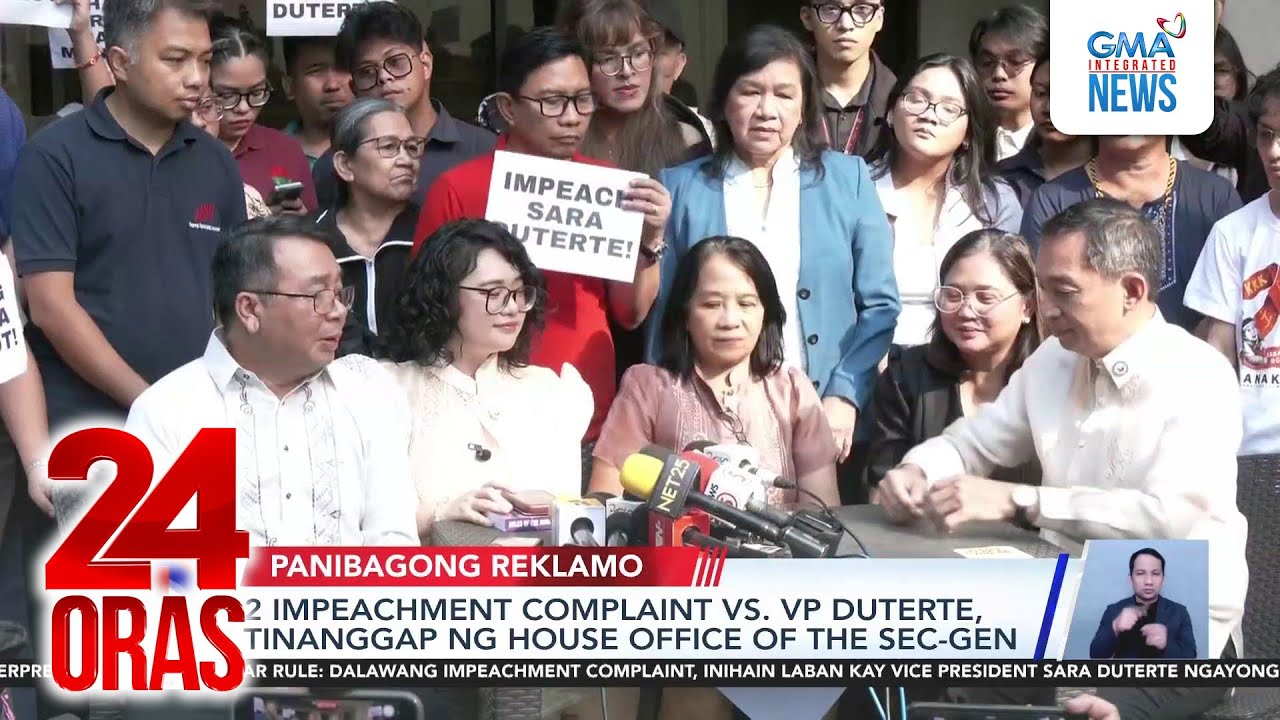 VP Duterte faces 2 fresh impeachment complaints | 24 Oras