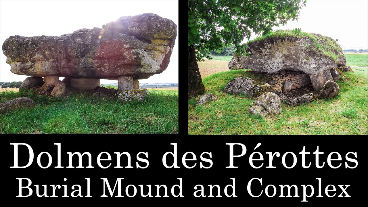Dolmens des Perottes, two Neolithic Megalithic Burial Chambers and Mound, Charente, Southwest France