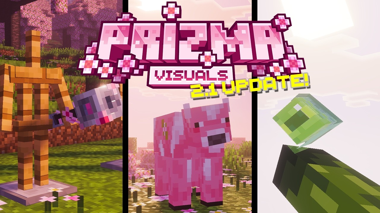 INSANE Shader Upgrade! Prizma Visuals 2.1 Vibrant Visuals Texture Pack Review + Showcase