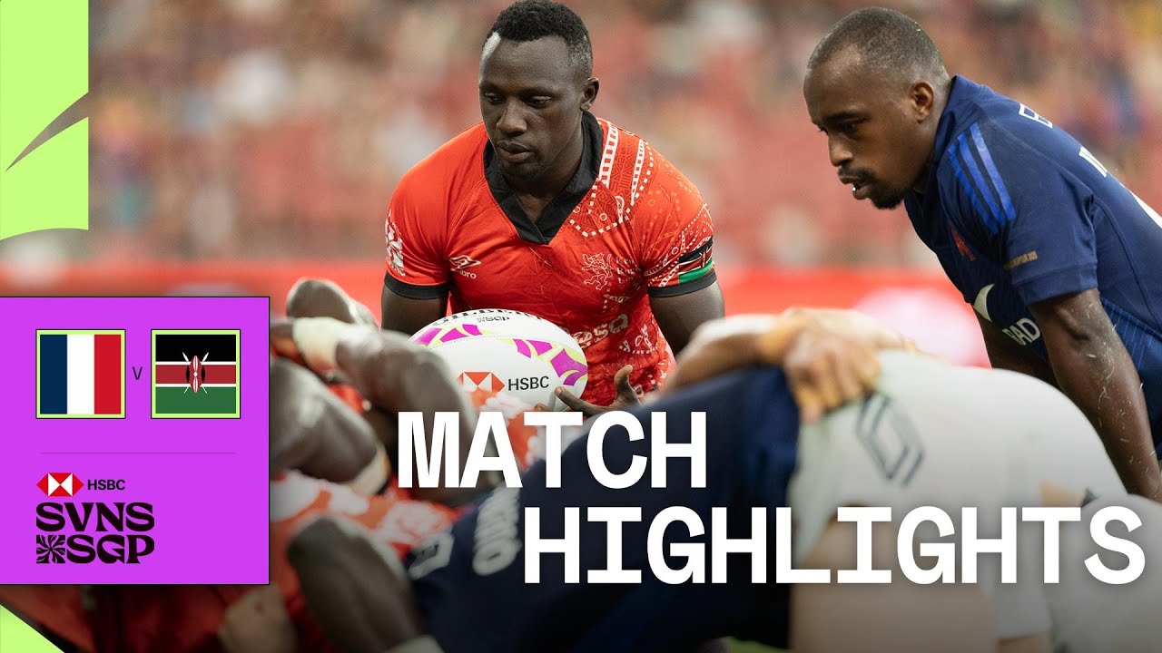 Kenya RACE to the Semi-FInals 🤩 | France v Kenya | HSBC SVNS Singapore 2025 | Men's Match Highlights