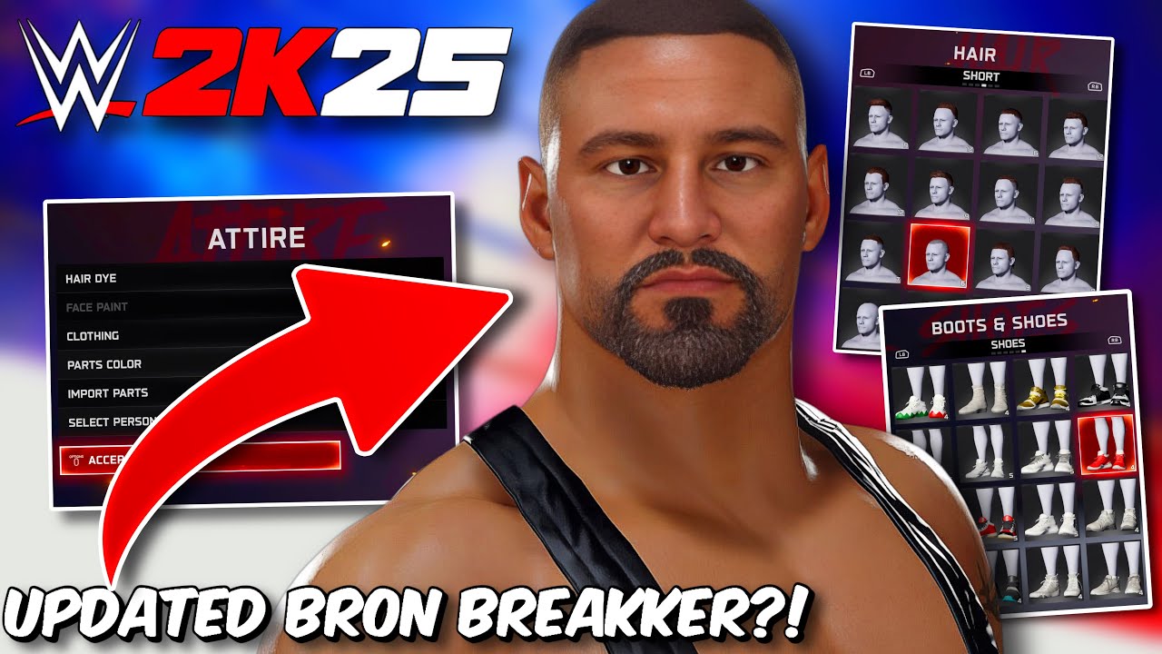 WWE 2K25 Making Updated Bron Breakker
