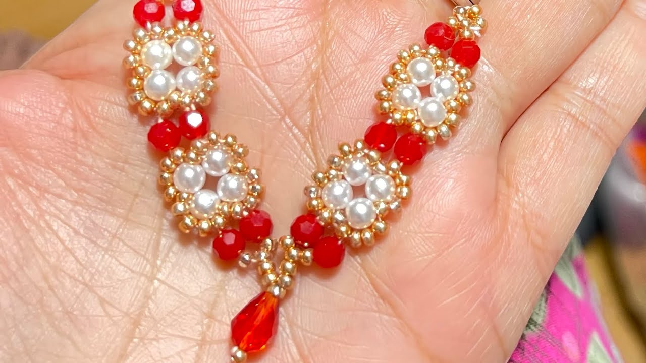 Thakorji na Shringar || laddu gopal mala making || crystal Necklace/GADI MALAJI