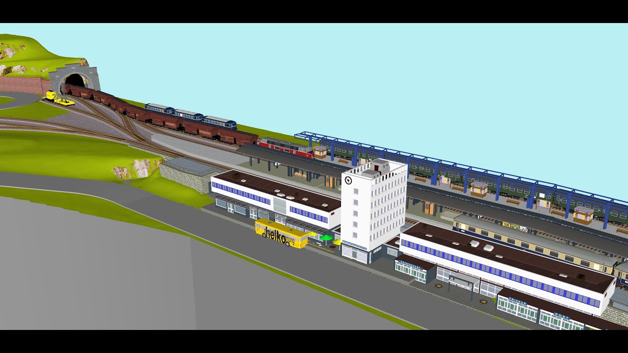 Gleisplan H0 500 * 250 cm M&auml;rklin K-Gleis, U-Form, ZS-sequ