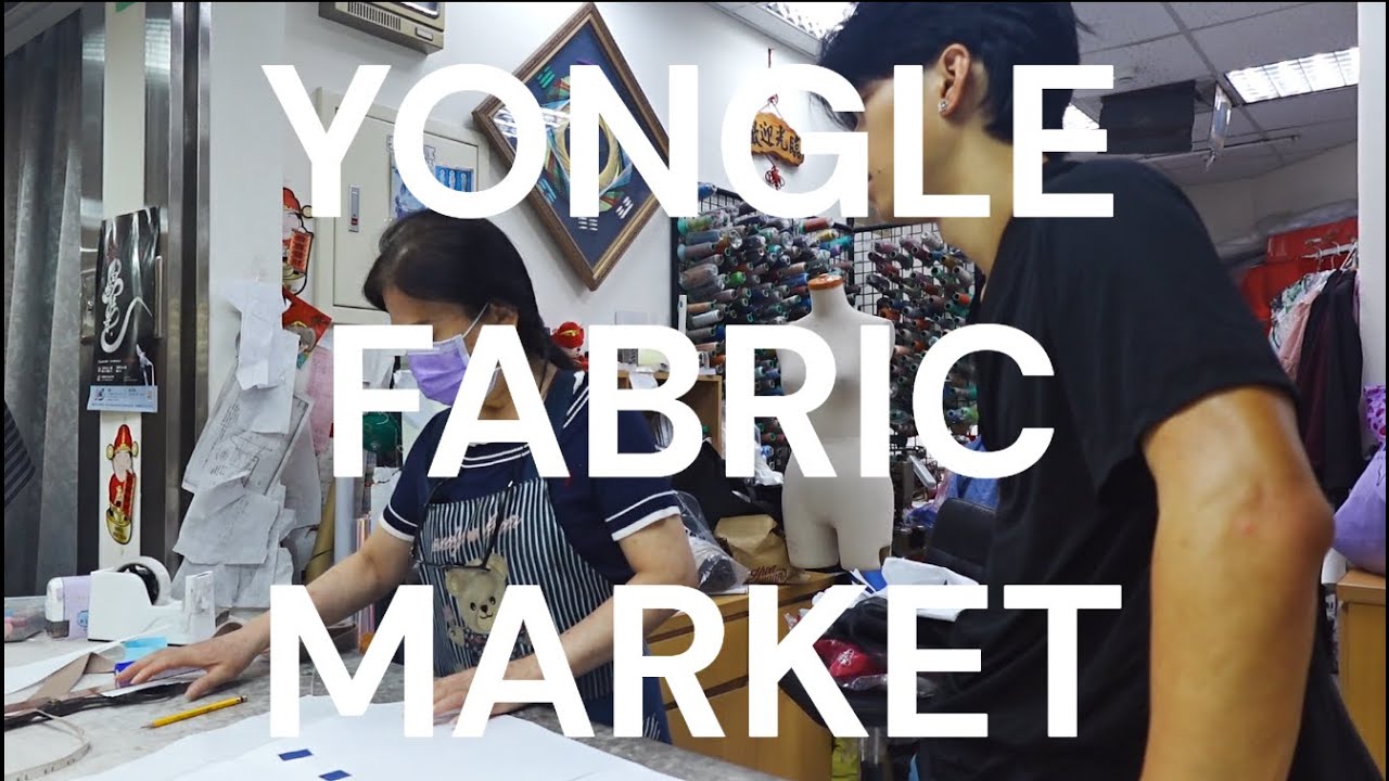 making a jacket at Yongle Fabric Market