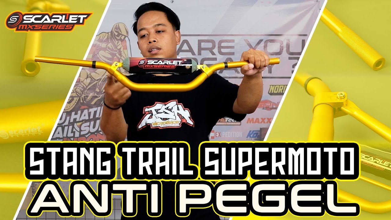 REVIEW STANG TRAIL SUPERMOTO TWINWALL SCARLET TEBAL 6 MM | STANG TERKUAT ANTI PEGEL