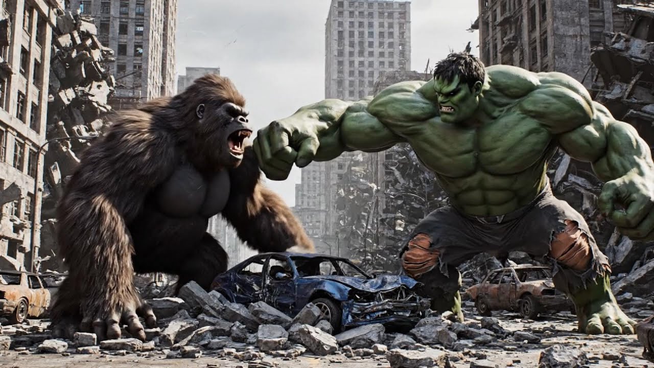 King Kong vs  Hulk 🦍💪  Ultimate Monster vs Superhero Battle
