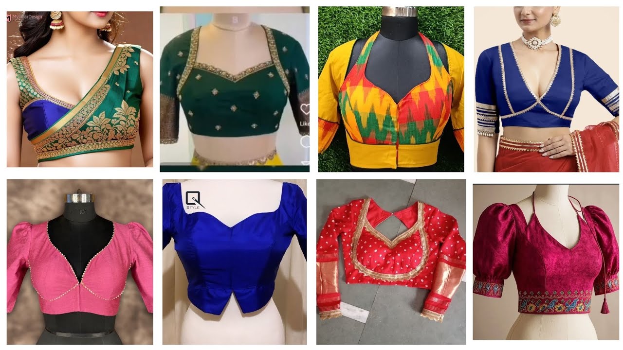 Latest blouse ke front neck blouse designs 2026//New Blouse Design Front Side