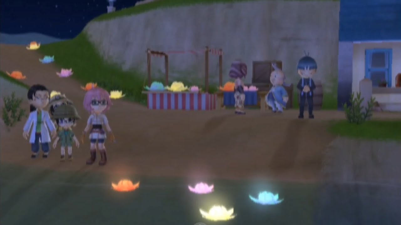 Harvest Moon: Animal Parade - Firefly Festival with Jin & Kids (Final Festival Cutscene)