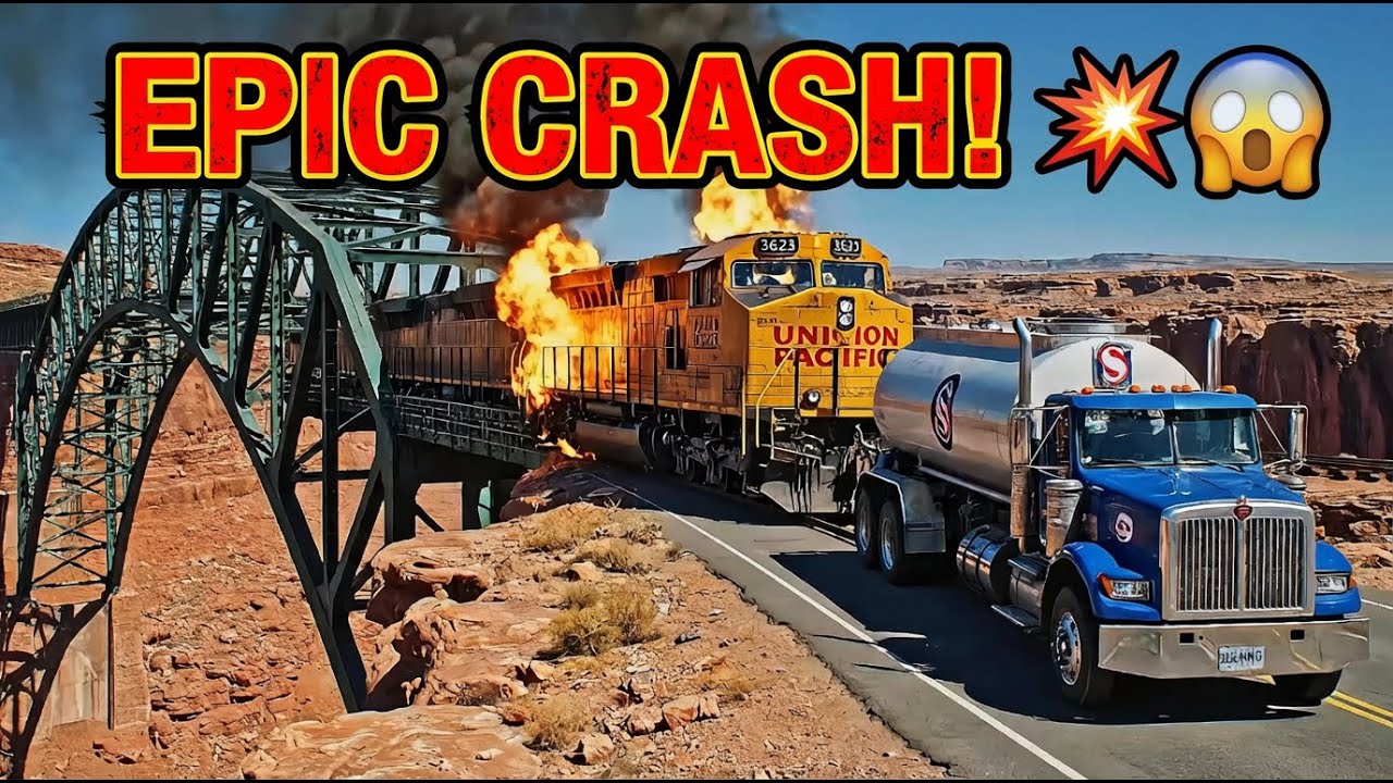 Trains and Car Crashes #1 😱 Epic Crash Moments!