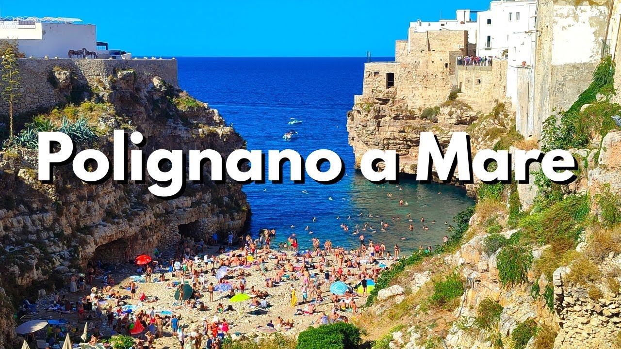 Polignano a Mare, Italy 🇮🇹 | Lama Monachile Beach & Old Town Walking Tour