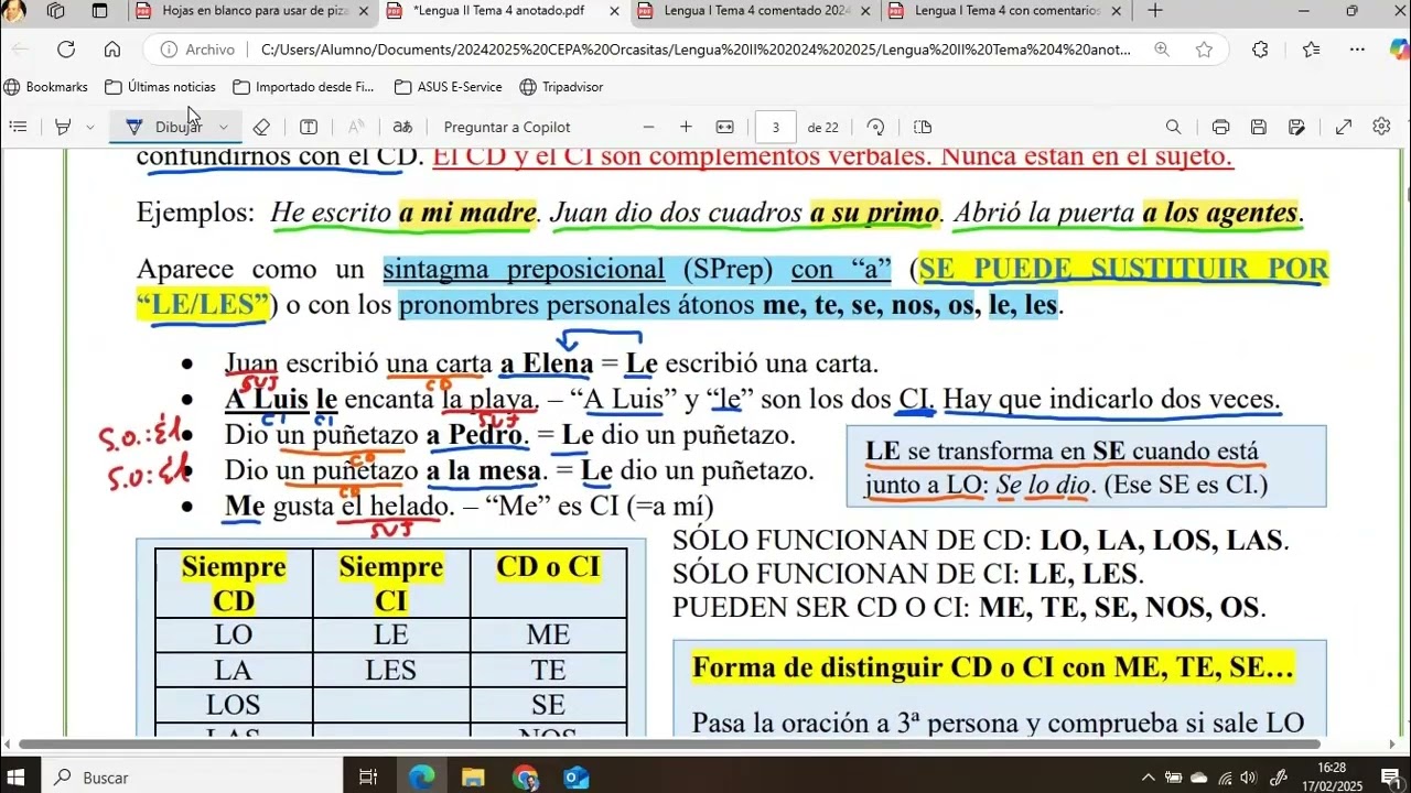 Complemento circunstancial (Lengua I y II ESO Adultos 2025-2026)