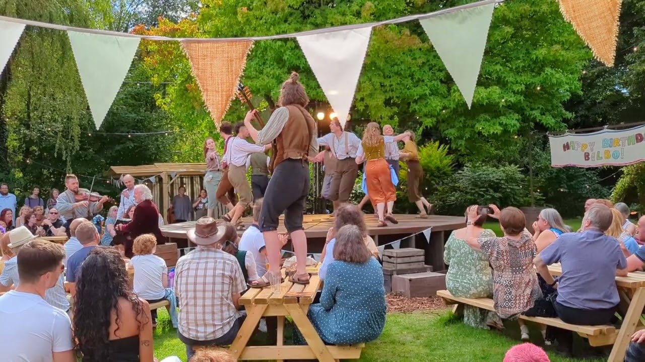 Hobbits celebrating Bilbo's 111th birthday