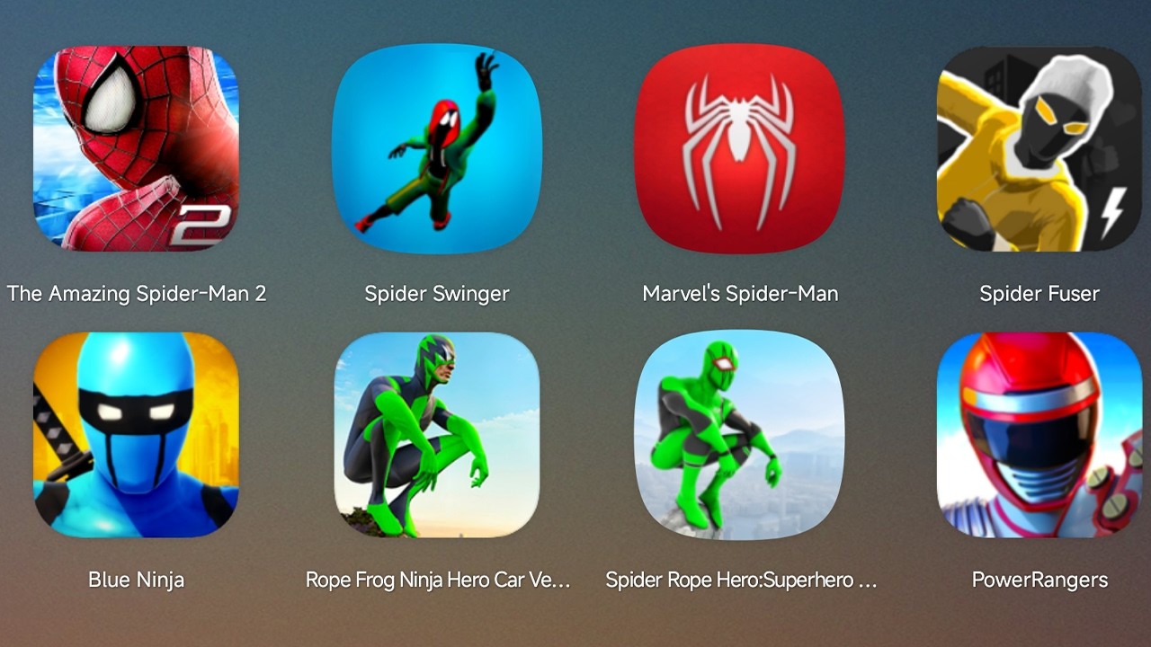 The Amazing Spider-Man 2,Spider Swinger,Marvel's Spider-Man,Spider Fuser,Rope Frong NinjaHero,Spider