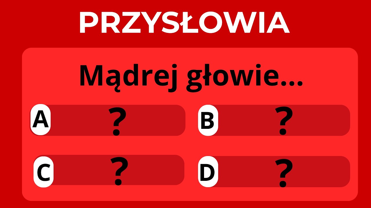 JAK DOBRZE ZNASZ POLSKIE PRZYSŁOWIA? Sprawdź się! #quiz #przysłowie