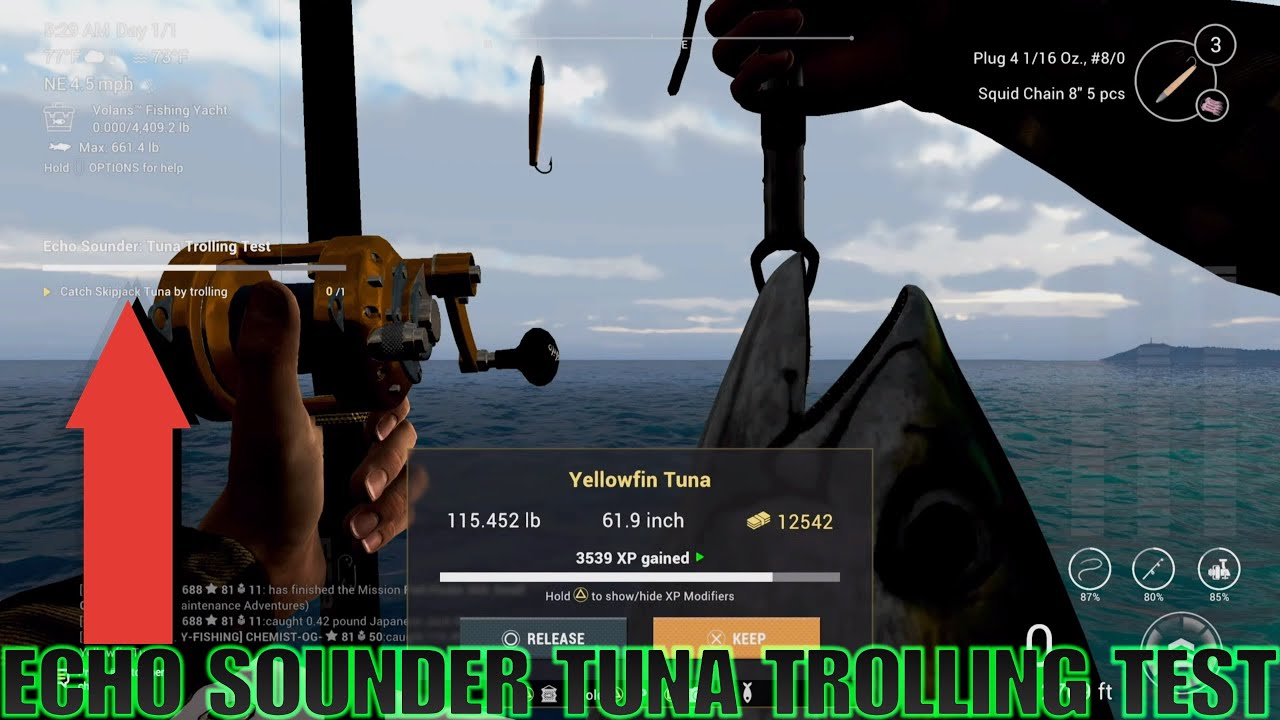 Echo Sounder - Tuna Trolling Test - Kaiji No Ri - Fishing Planet