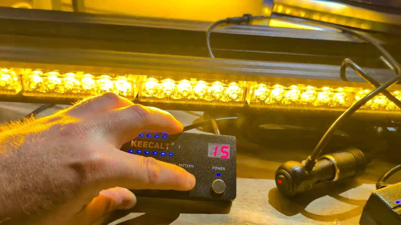 Keecalt Amber Emergency Light bar Demo