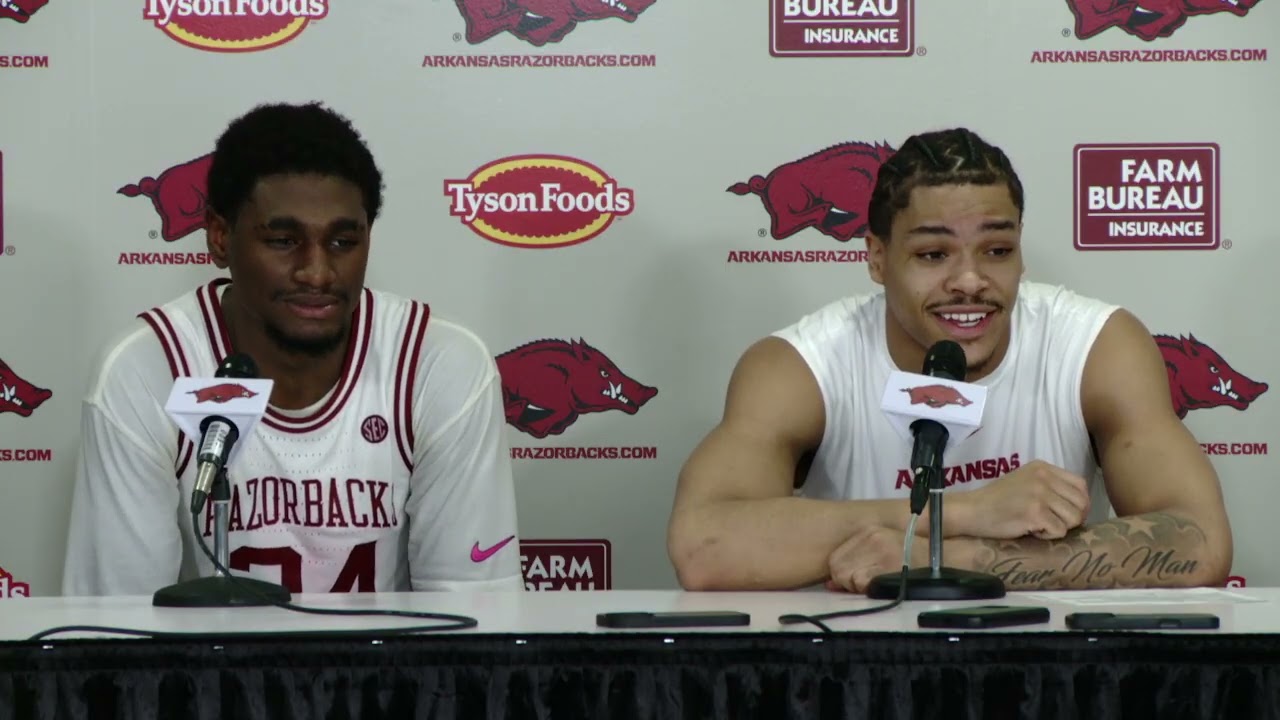 Billy Richmond, Darius Acuff Jr. postgame - Arkansas 88, Auburn 75