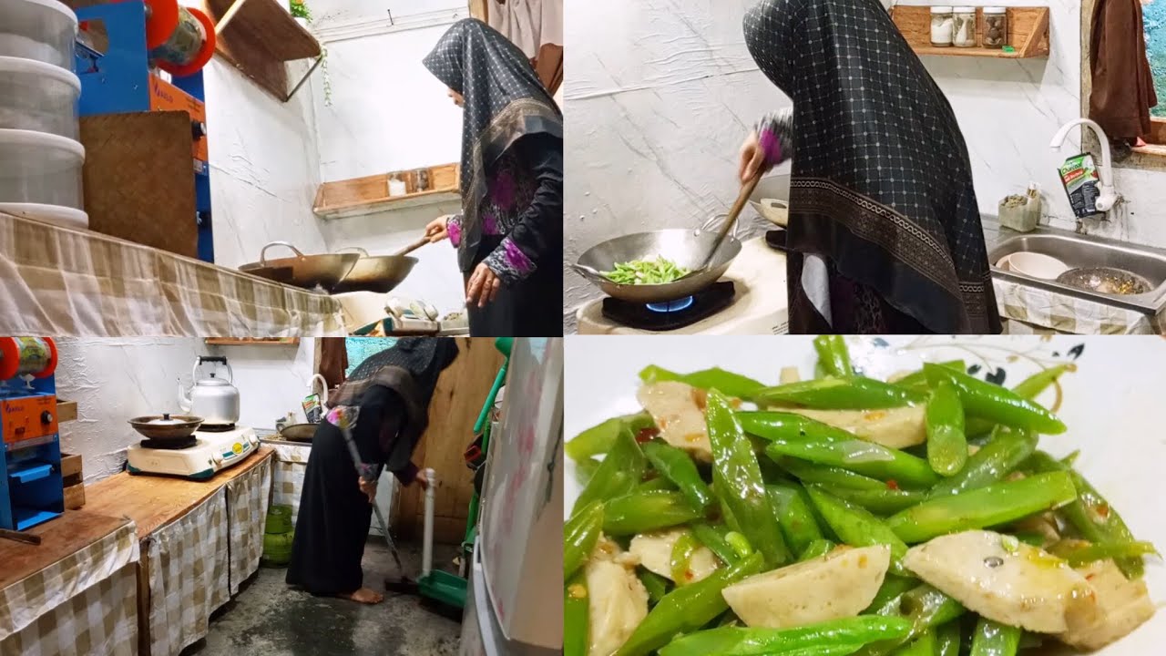 Домохозяйки в сезон дождей по-прежнему продуктивны... готовят, убирают, сушат одежду.