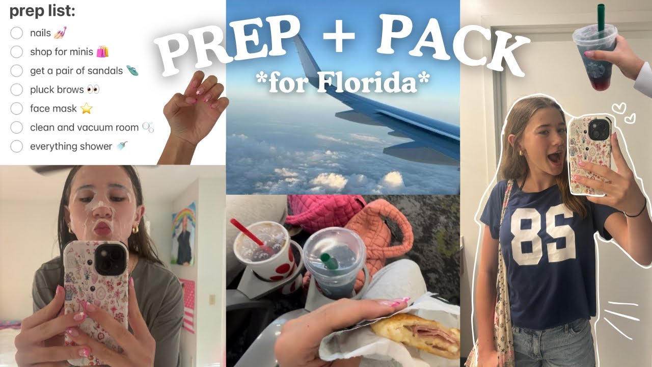 prep and pack with me for Florida ✈️ *nails, packing, and more* | summer diaries ep. 2 |